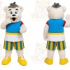 White Bear Mascot Costume for Sports Events