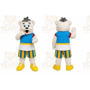 White Bear Mascot Costume for Sports Events
