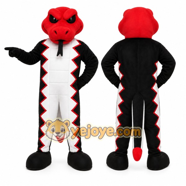 Red Snake Mascot Costume for Sports Events