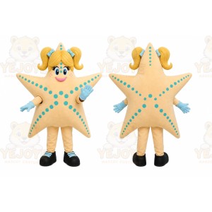 Beige Starfish Mascot Costume for Children's Events