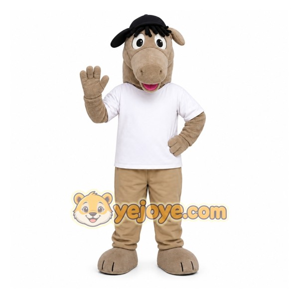 Brown Donkey Mascot Costume for Events and Promotions