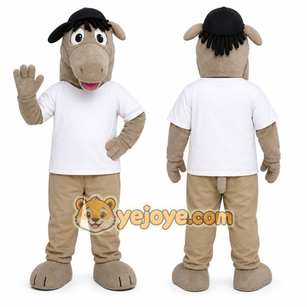 Brown Donkey Mascot Costume for Events and Promotions