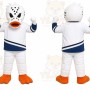 White Duck Mascot Costume for Sports Events