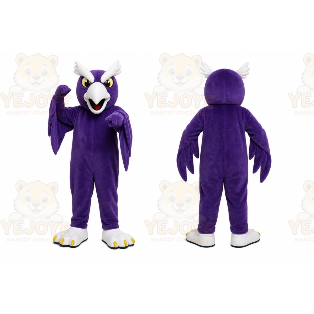 Purple Bird Mascot Costume for Sports Events