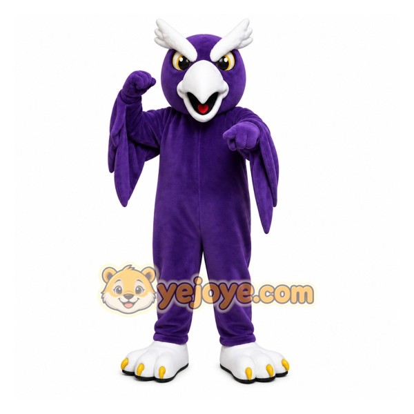 Purple Bird Mascot Costume for Sports Events