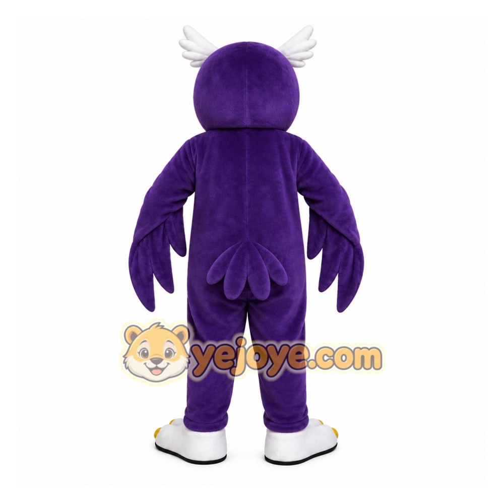Purple Bird Mascot Costume for Sports Events