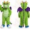 Green Dragon Mascot Costume for Children's Events
