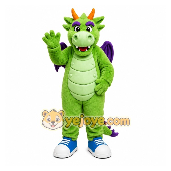 Green Dragon Mascot Costume for Children's Events Green Dragon Mascot Costume for Children's Events