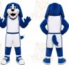 Blue Dog Mascot Costume for Sports Events