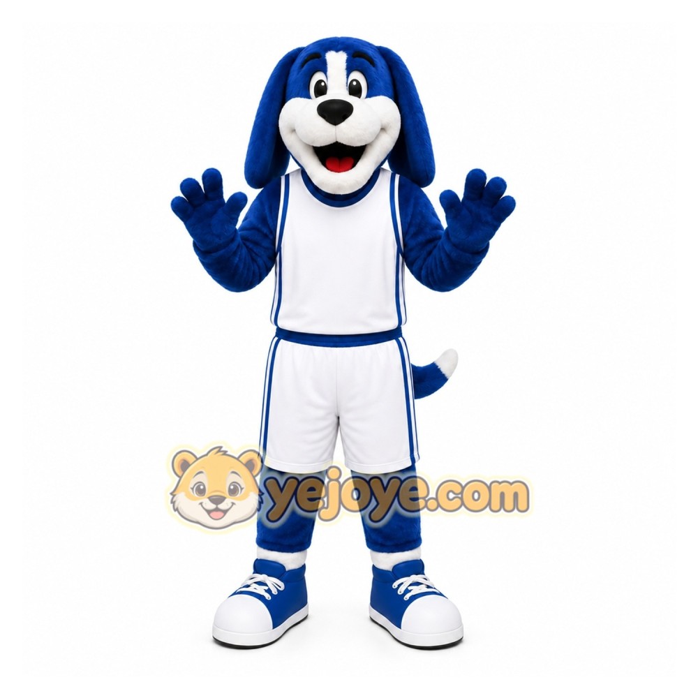 Blue Dog Mascot Costume for Sports Events Blue Dog Mascot Costume for Sports Events