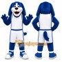 Blue Dog Mascot Costume for Sports Events