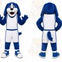 Blue Dog Mascot Costume for Sports Events