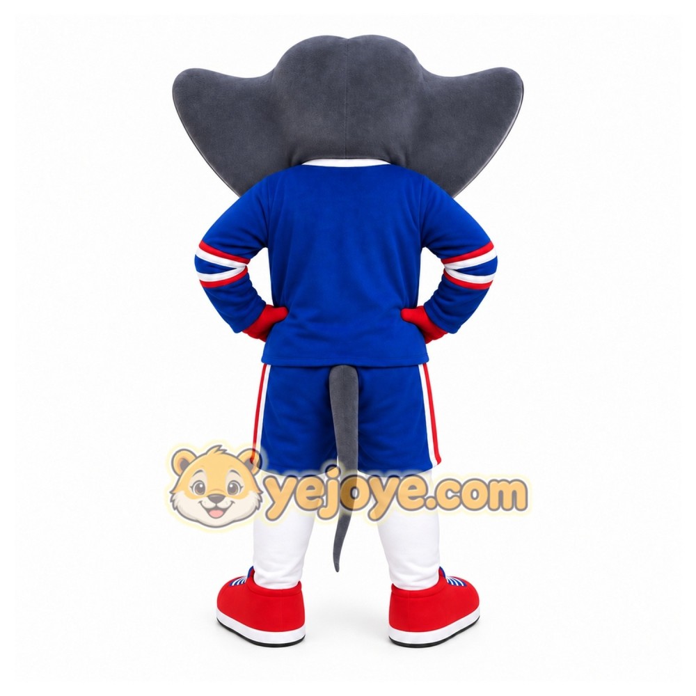 Blue Stingray Mascot Costume for Sports Events Blue Stingray Mascot Costume for Sports Events