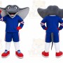 Blue Stingray Mascot Costume for Sports Events