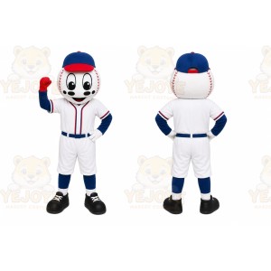 White Baseball Head Character Mascot Costume for Sports Events