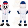 White Baseball Head Character Mascot Costume for Sports Events
