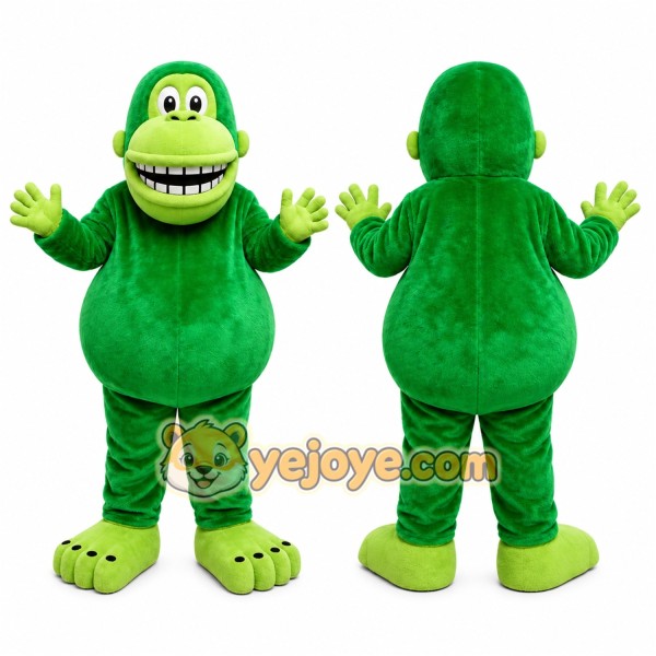 Green Gorilla Mascot Costume for Events and Promotions