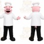 White Pig Chef Mascot Costume for Restaurant Promotions
