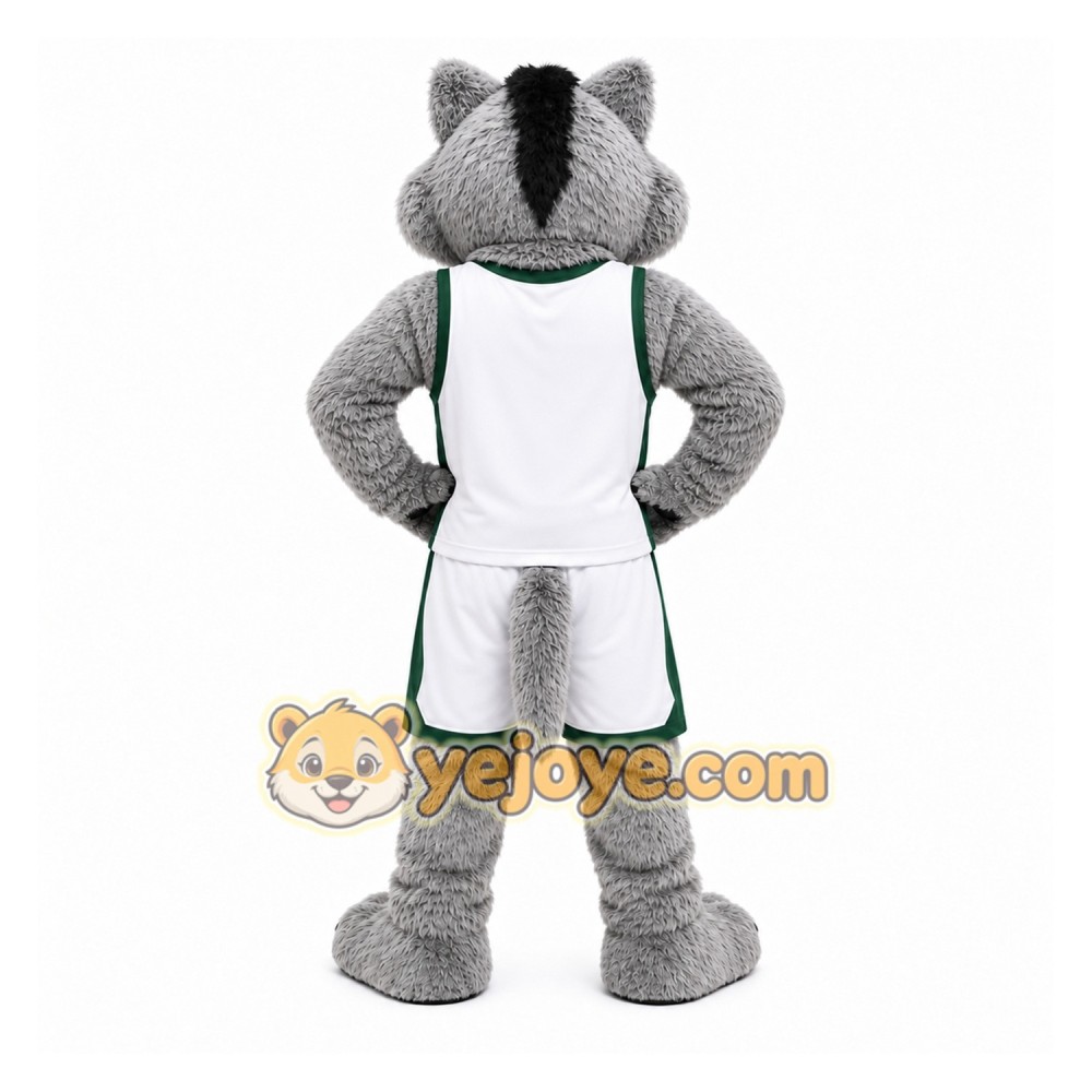 Gray Wolf Mascot Costume for Sports Events Gray Wolf Mascot Costume for Sports Events