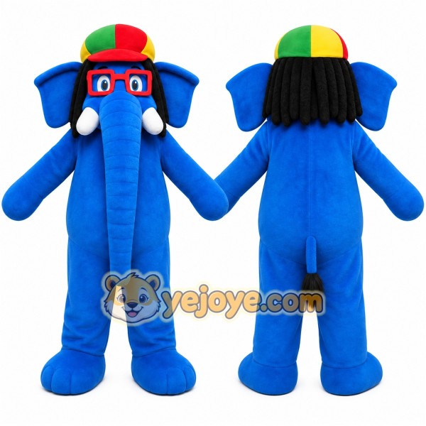 Blue Elephant Mascot Costume for Events and Promotions
