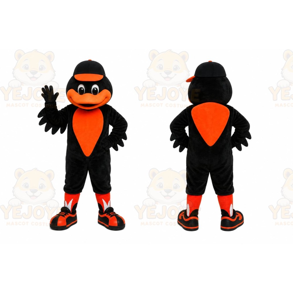 Black Bird Mascot Costume for Sports Events