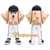 Beige Spiked Baseball Mascot Costume for Sports Events Beige Spiked Baseball Mascot Costume for Sports Events
