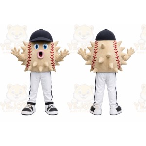 Beige Spiked Baseball Mascot Costume for Sports Events