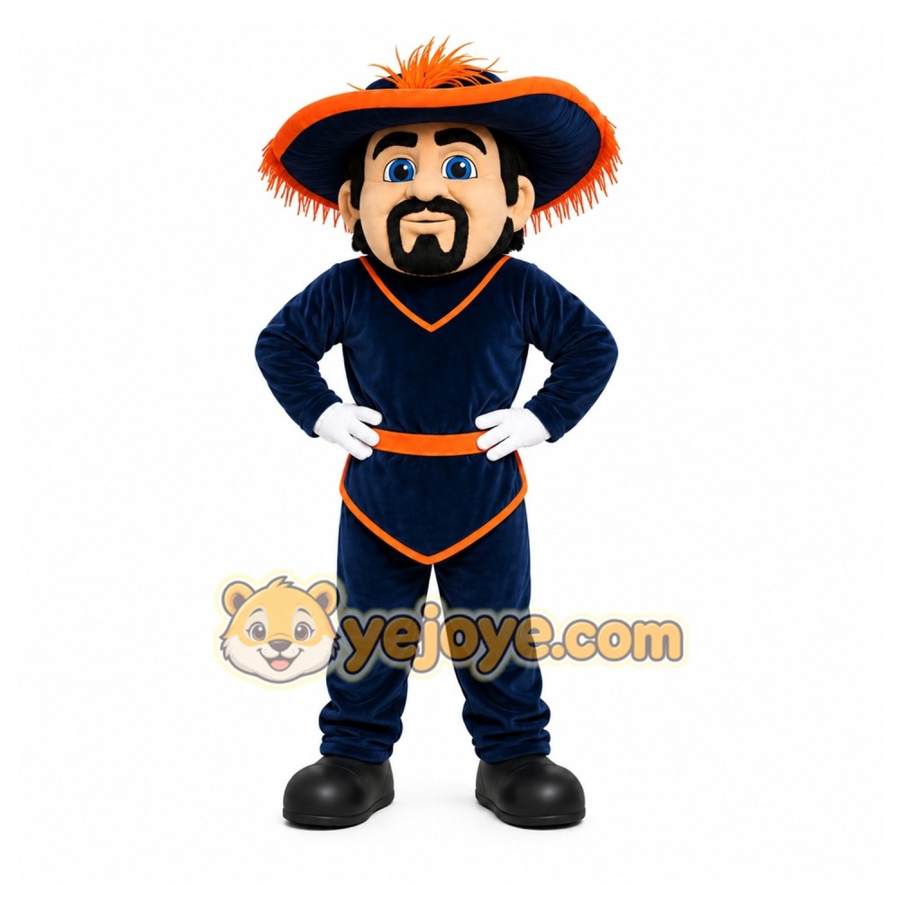 Blue Musketeer Mascot Costume for Events and Promotions Blue Musketeer Mascot Costume for Events and Promotions
