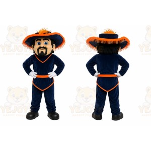 Blue Musketeer Mascot Costume for Events and Promotions