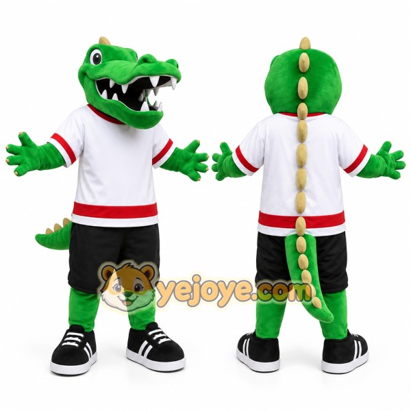 Green Alligator Mascot Costume for Sports Events
