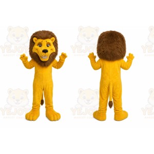 Yellow Lion Mascot Costume for School Events