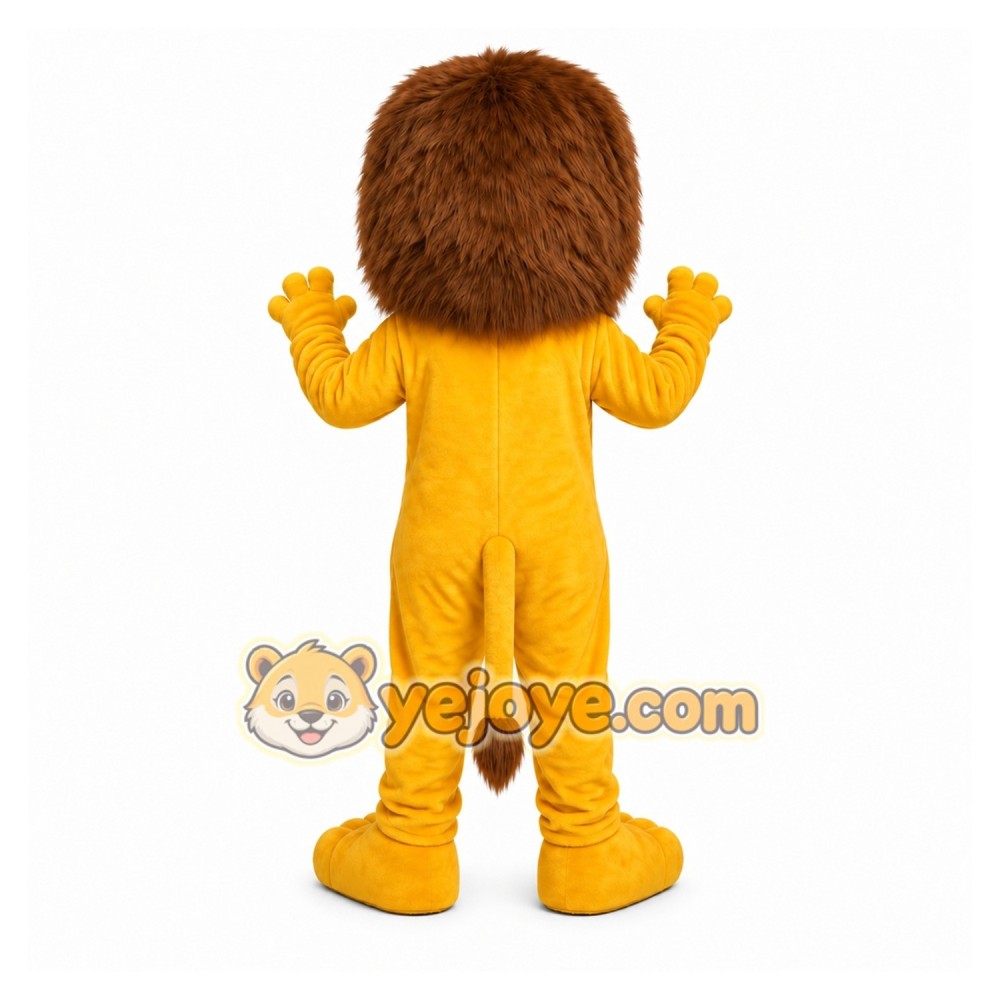 Yellow Lion Mascot Costume for School Events