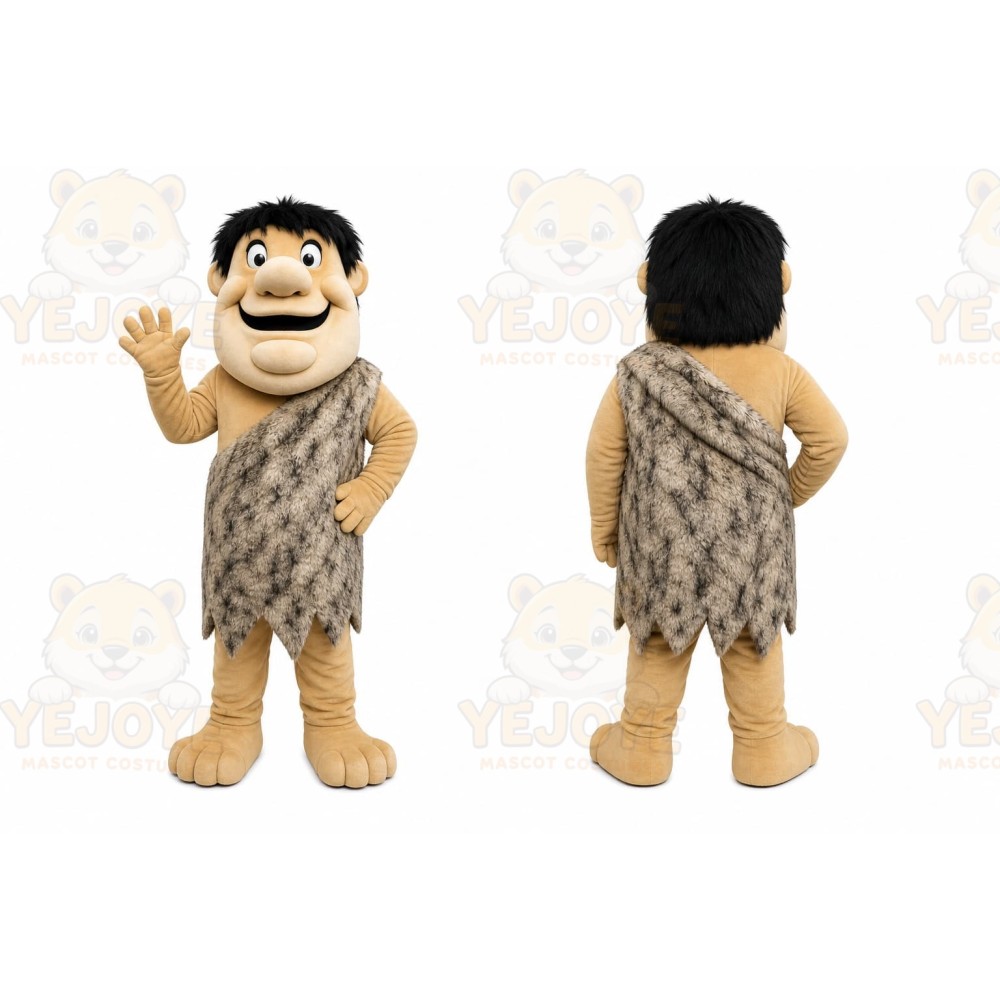 Tan Caveman Mascot Costume for Events and Promotions