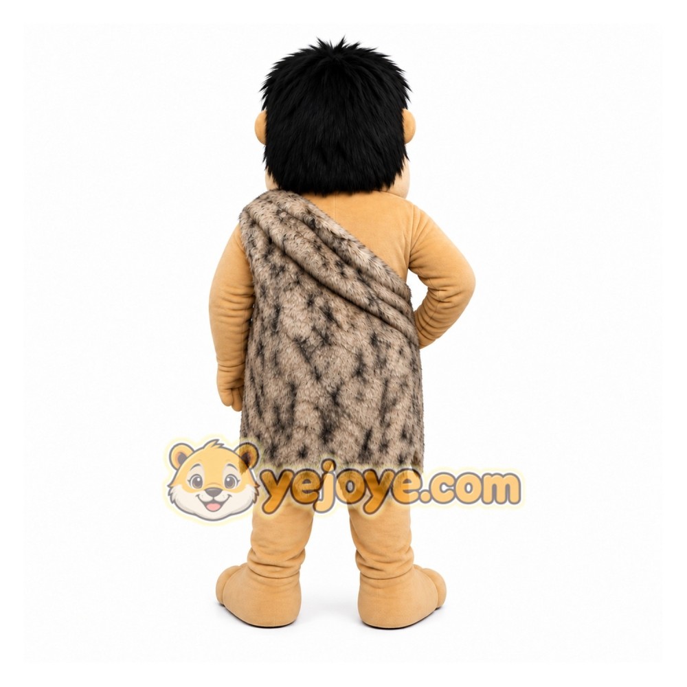 Tan Caveman Mascot Costume for Events and Promotions Tan Caveman Mascot Costume for Events and Promotions