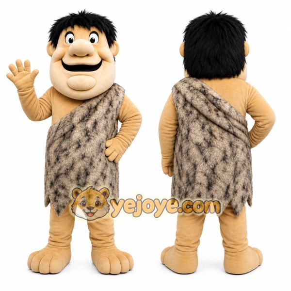 Tan Caveman Mascot Costume for Events and Promotions