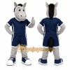 Gray Horse Mascot Costume for Sports Events