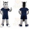 Gray Horse Mascot Costume for Sports Events