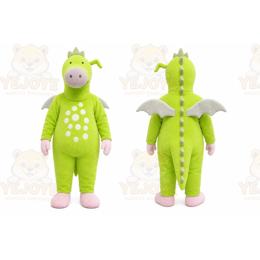 Green Dragon Mascot Costume for Children's Events