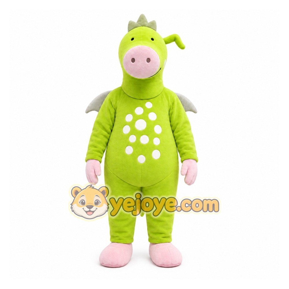 Green Dragon Mascot Costume for Children's Events