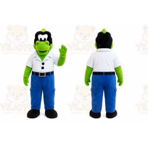 Green Alligator Mascot Costume for Restaurant Promotions