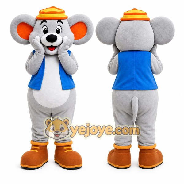 Gray Mouse Mascot Costume for Children's Events