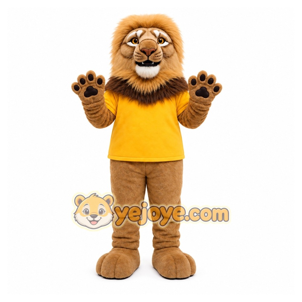 Brown Lion Mascot Costume for School Events Brown Lion Mascot Costume for School Events