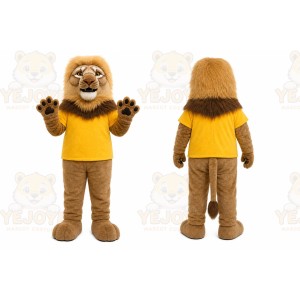 Brown Lion Mascot Costume for School Events