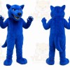 Blue Wolf Mascot Costume for Sports Events