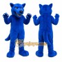 Blue Wolf Mascot Costume for Sports Events