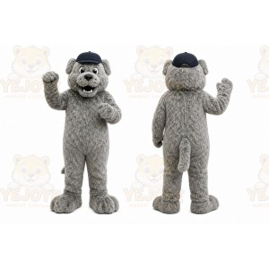 Gray Bulldog Mascot Costume for Sports Events