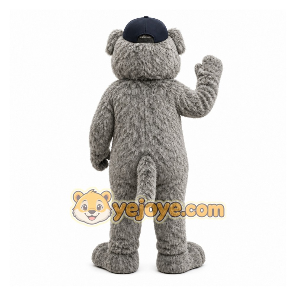 Gray Bulldog Mascot Costume for Sports Events Gray Bulldog Mascot Costume for Sports Events