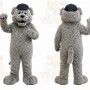 Gray Bulldog Mascot Costume for Sports Events
