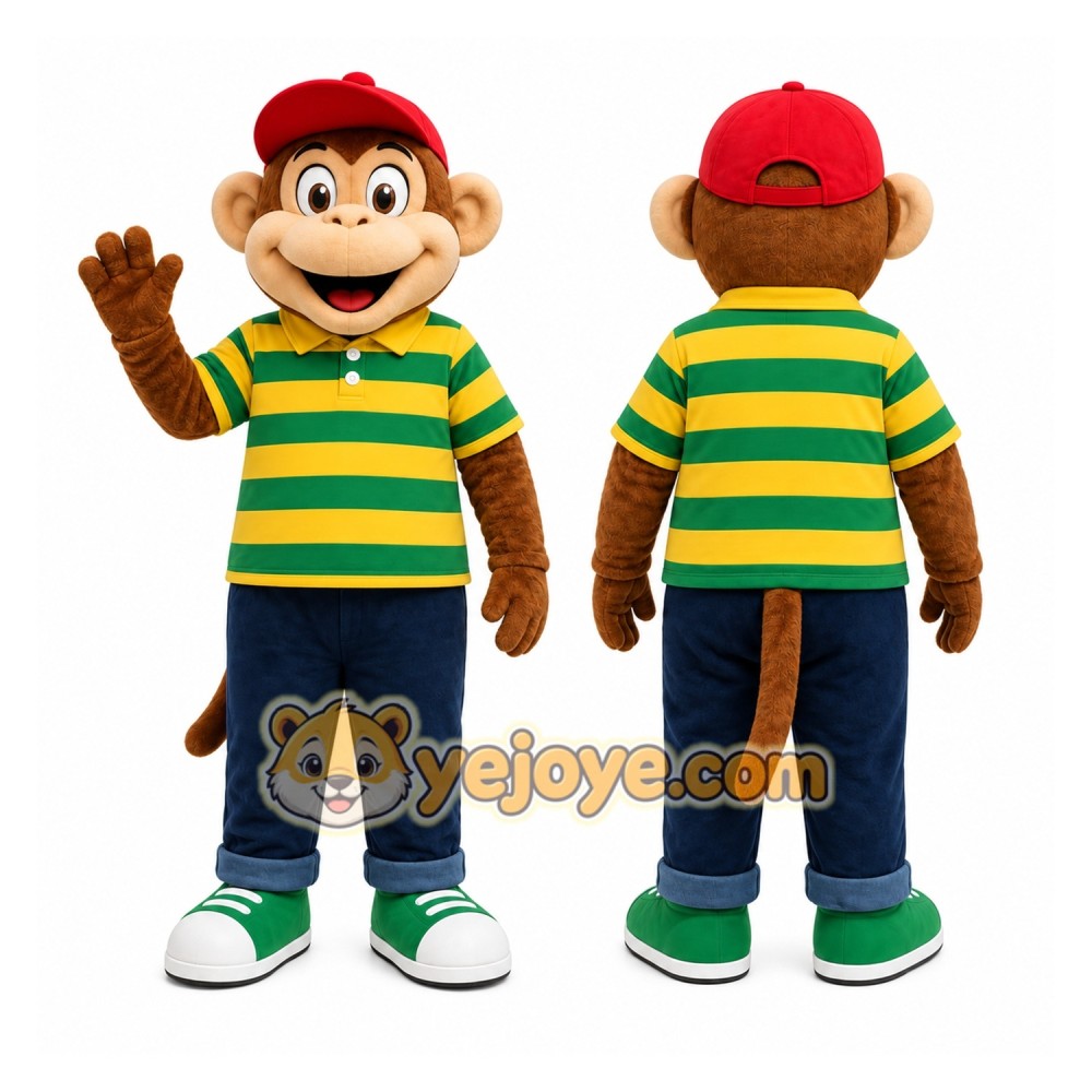 Brown Monkey Mascot Costume for Children's Events Brown Monkey Mascot Costume for Children's Events