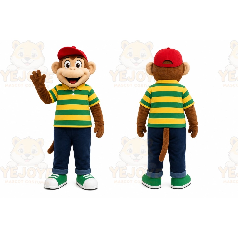 Brown Monkey Mascot Costume for Children's Events